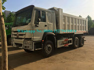 Beyaz Renk HOWO 371/336/290 / 266HP 6x4 10 wheeler Madencilik Dökümü / Damper / Damperli Kamyon volvo Teknolojisi Laos Myanmar Için