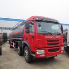 Kırmızı FAW 15000L 8 × 4 Hidroklorik Asit Tankeri Kamyon Dizel Yakıt Tipi Manuel Şanzıman