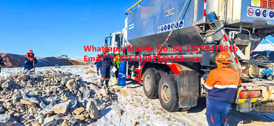 Güvenlik Güvenilirliği Çekim aracları 15/20/25 Ton Ağır Amonyum petrol patlayıcı Emülsiyon ANFO Kamyon MMU MEMU Moğolistan için DR KONGO PERU Gana Madencilik patlama