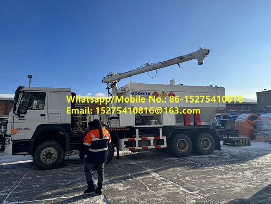 Yüksek Doldurma Verimliliği HOWO 15/20/25T BCLH-20 Yerel karışık granüler amonyum patlayıcı ANFO Kamyon emülsiyon mobil patlayıcı Üretim Birimi