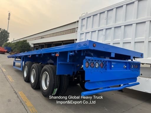3 Eksel 40ton 13.45m Wabco BPW Axles Hava asılı düz yataklı yarı römork