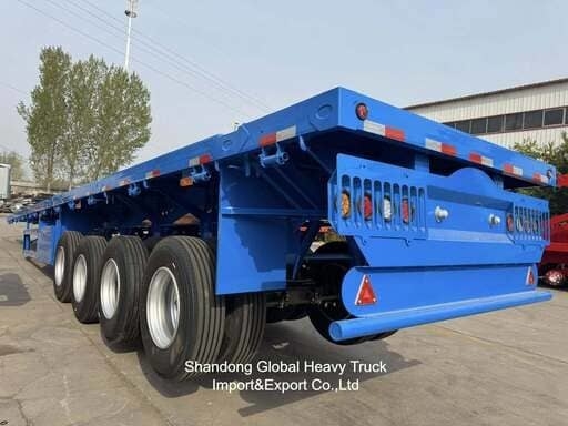 3 Eksel 40ton 13.45m Wabco BPW Axles Hava asılı düz yataklı yarı römork
