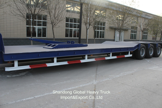 Şasi 60 Ton 3 Axles 2 AXLES Lowboy Düşük yataklı Düşük yataklı yarı römorklar
