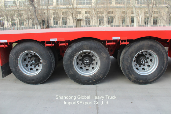 Şasi 60 Ton 3 Axles 2 AXLES Lowboy Düşük yataklı Düşük yataklı yarı römorklar