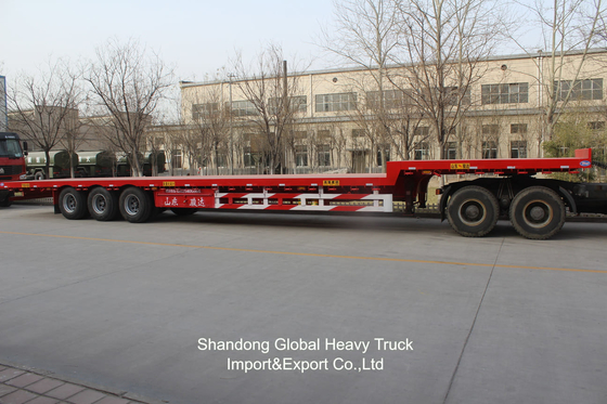 Şasi 60 Ton 3 Axles 2 AXLES Lowboy Düşük yataklı Düşük yataklı yarı römorklar