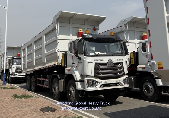 Çin Sinotruck Howo 400hp Tipper 8x4 Mini 60 Ton Canter yeni Dump Truck
