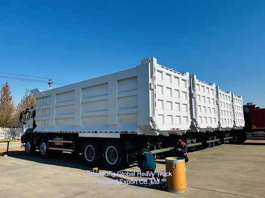 Çin Sinotruck Howo 400hp Tipper 8x4 Mini 60 Ton Canter yeni Dump Truck