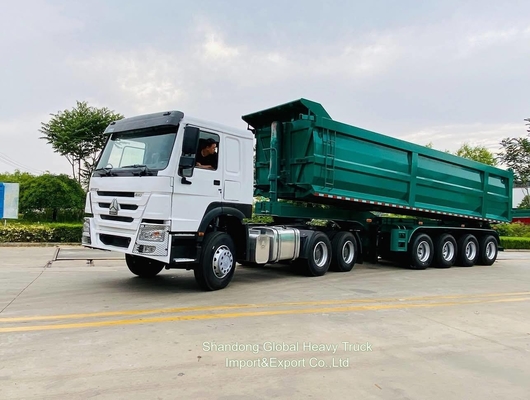 10 tekerlekli 6X4 40t Sinotruk HOWO Konteyner Kargo Rakibi Traktör Baş Kamyonu
