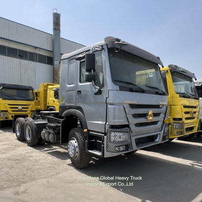 Sinotruk HOWO Yeni / Kullanılmış 371HP Euro 2 6X4 Rhd Sağ El Sürücüsü Kamyon Araç Baş Çekici Kamyon