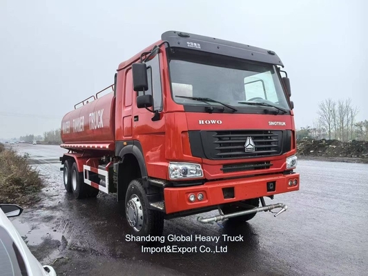 HOWO Su Tankeri 6X4 20000 Litre Su püskürtücüsü Bowser Su Tankı Kamyonu