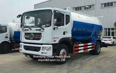 Dongfeng 4cbm 4*2 Kanalizasyon Emik Kamyonu Kanalizasyon Emik Vakum Tanker Kamyonu