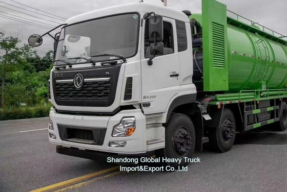 Fabrika fiyatı 8*4 380hp Kanalizasyon Emik Kamyonu Dongfeng Şasi 18000L Tank