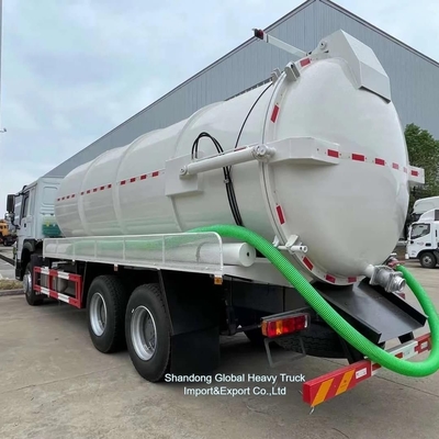 Sinotruk HOWO 6X4 20cbm atık su çekme vakum tankı kamyonu