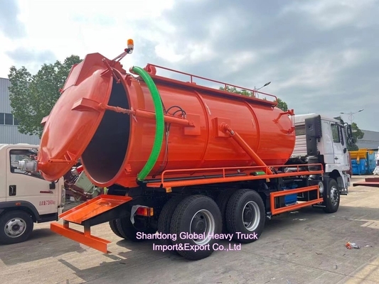 Rhd Shacman F3000 Hidro kazıcılar kombine kanalizasyon vakum emme kanalizasyon + 4000L temiz su