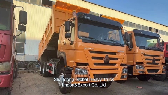 Kullanılmış Yenilenmiş Sol El Dirver Ağır Tipi 6X4 HOWO Çöp Kamyonu 10 Tekerlekli Çöp Kamyonu