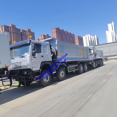 HOWO 7 8X4 371HP Tipper Yenilenmiş Sinotruk HOWO Çöp Kamyonu 371HP 12 lastik