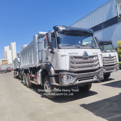 12 Tekerlekli Sinotruck 40-60 ton Kullanılmış HOWO 8X4 371HP 375HP 380HP Dizel Kamyon Sağ El Sürüşü Dump Truck