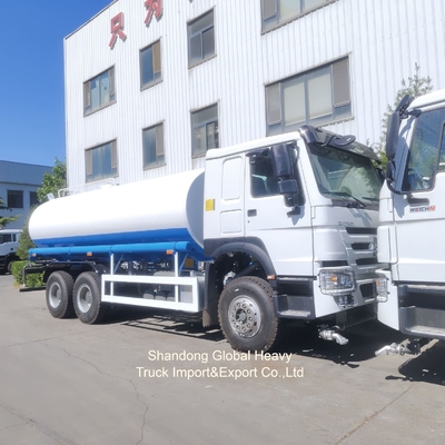 Sino HOWO Marka 6*4 20000L İçme Suyu Tanker Kamyonu Paslanmaz Çelik Su Tankeri