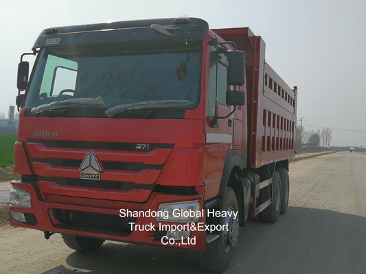 İkinci el HOWO Kırmızı Renk 380hp/400hp Çöp Kamyonu stokta