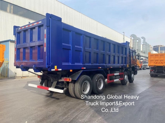 HOWO Kamyon 8X4 / 6X4 Çöp kamyonu Sinotruk Tipper 12 tekerlek 50 tonluk Kamyon Kullanılmış Çöp kamyonu