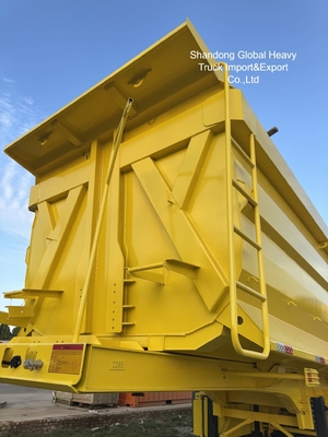 Ağır Malzeme Taşımacılığı için 3 Dingilli Çelik Damperli Yarı Römork