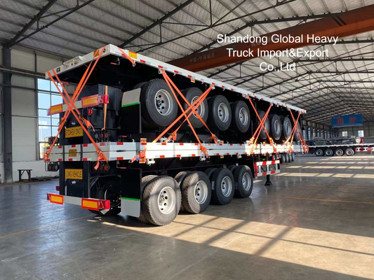 2 3 4 Axles 80t 100t 120t Lowbed Lowboy Semi Trailer with 13T or 16T FUWA/BPW Axles
