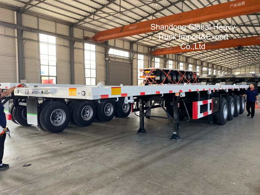 80-120 Tons Payload Capacity Lowbed Semi Trailer with 4×13T or 16T FUWA / BPW Axles and JOST 28T Landing Gear