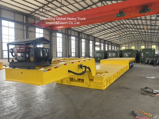 Ağır Ekipman Taşımacılığı için 3 Dingilli Lowbed Yarı Römork