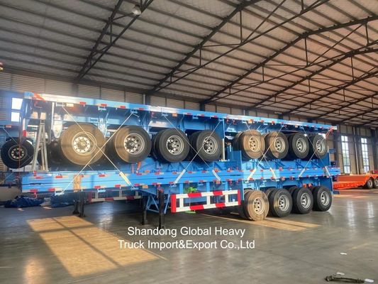 100 Ton Low Bed Semi Trailer with Reinforced High-Tensile Steel and Hydraulic Ramp System for Heavy Equipment Transport
