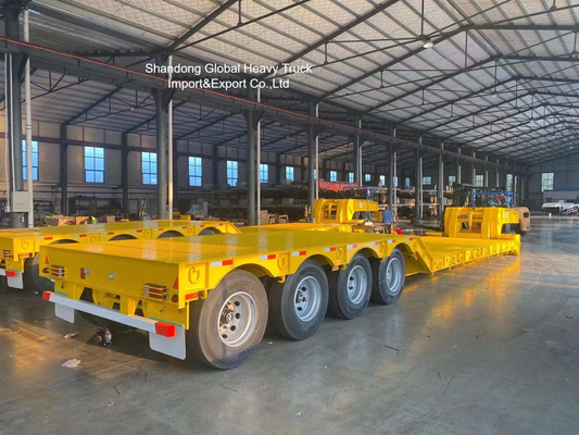 Ağır Ekipman Taşımacılığı için 3 Dingilli Lowbed Yarı Römork