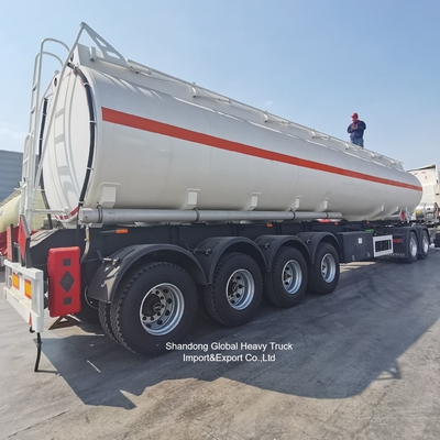 3 Eksenli Çelik Petrol Tankörü Yarım Relye 45000L Yakıt Tankı
