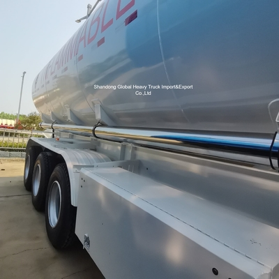 3 Eksenli Çelik Petrol Tankörü Yarım Relye 45000L Yakıt Tankı
