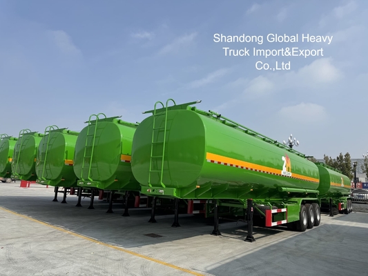 3 Axle 45000L Dizel Benzin Tanker Yarım Rel Aracı Ağır Görevli