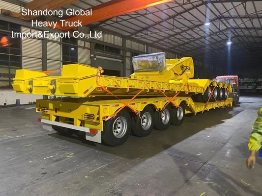 40ft ağır iş üç eksenli düz yataklı yarı römork - ECE, CE sertifikalı