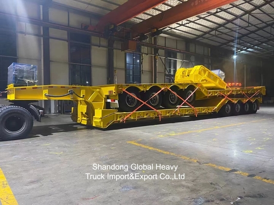 Ağır Ekipman Taşımacılığı için 3 Dingilli Lowbed Yarı Römork
