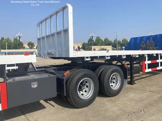 3 Eksel Düşük Çatlaklı Yarım Rel Aracı 40FT 60T İnşaat için Ağır Görevli