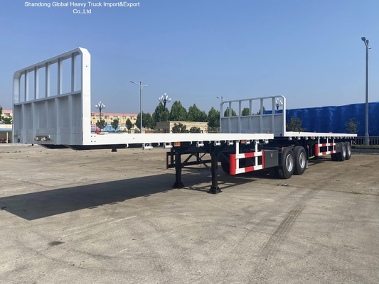 3 Eksel Düşük Çatlaklı Yarım Rel Aracı 40FT 60T İnşaat için Ağır Görevli