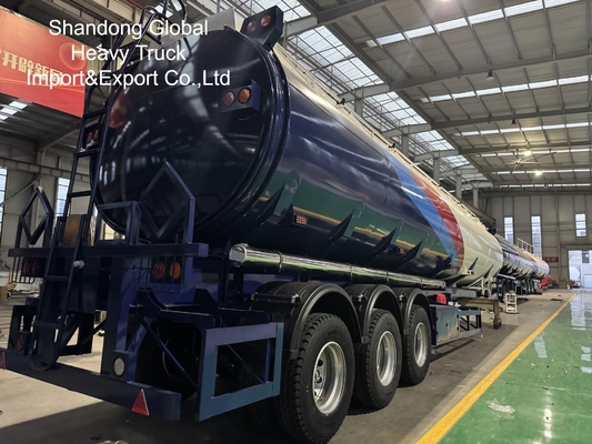 3-Akslı 45000L Dizel Benzin Tanker Yarı Römork ABS Frenli