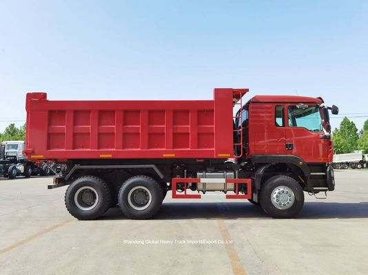 HOWO Ağır yük madenciliği taşımacılığı için 371HP motorlu ve güçlendirilmiş kargo gövdesine sahip 6x4 atık kamyonu