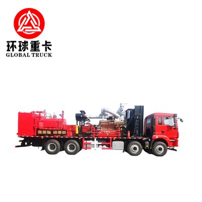 Petrol sahası çatlatma ünitesi kamyonu, yüksek basınçlı pistonlu pompa ve petrol sondajı için 8x6 tahrik konfigürasyonu ile 2800HP
