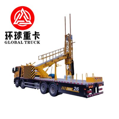 HOWO 4×2 350hp Dizel Kaza Yastığı Kamyonu Nijerya Yol Güvenliği ve İnşaat Bölgesi Koruması için Makaslı Asansör
