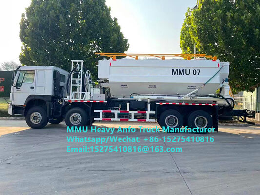 Süper performanslı HOWO karıştırma ve şarj çok fonksiyonel ağır amonyum petrol patlayıcıları Kamyon 15/20/25 Ton Ağır Emülsiyon ANFO Kamyon Zambiya/Zimbabwe/Tanzanya/Ghana/Gineya/Peru Madencilik Patlama Servisi