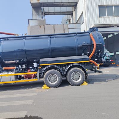 HOWO 15CBM Vakumlu Kanalizasyon Emme Kamyonu, 266HP Motorlu ve Septik Tank Temizliği için 6 × 4 Tahrikli