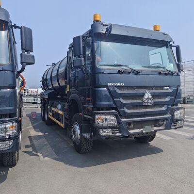 HOWO 15CBM Septik tank temizliği ve çamur taşımacılığı için 6*4 sürücü tekerle ve dizel yakıtlı vakumlu kanalizasyon emici kamyonu