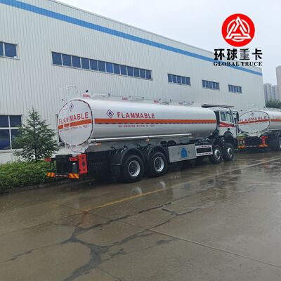 Beiben 8x8 35000L Madencilik Yakıtı Bowser Kamyonu Kongo Afrika için Ağır Görevli Şasi ile