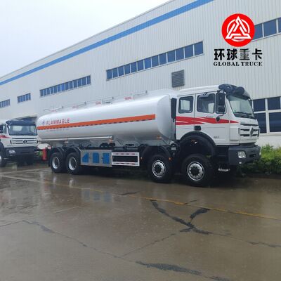 Kongo'da Dizel Taşımacılığı İçin Beiben 8x8 35000L Ağır Hizmet Maden Yakıt Tankeri Kamyonu
