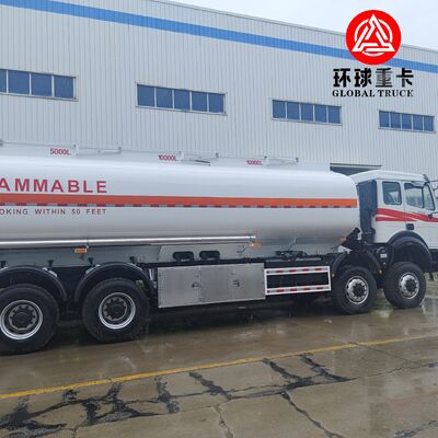 Beiben 8x8 35000L Yakıt Tankı Kamyonu Kongo Maden Projesi için Ağır Görevli Dizel Tanker Kamyonu