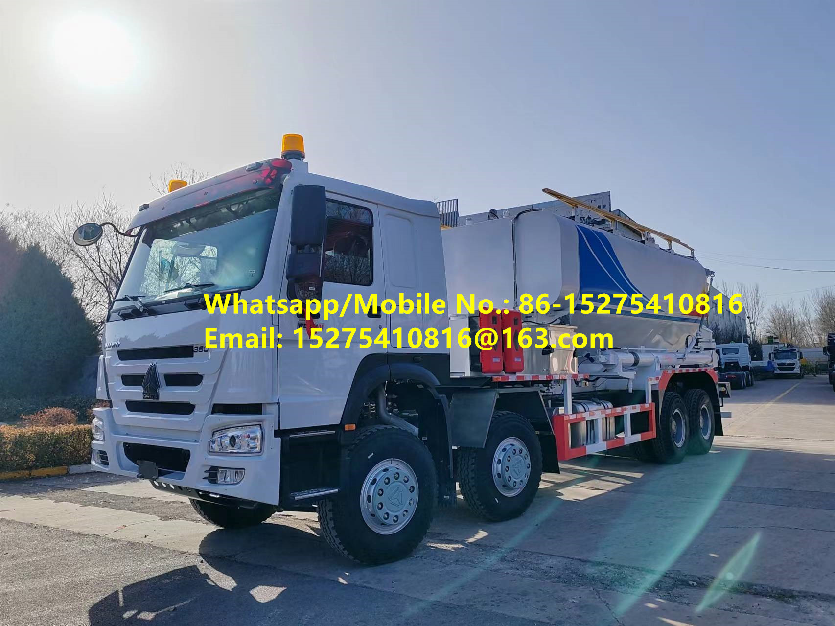 Özel İyi kalite HOWO 15/20/25T BCLH-15 Yerel karışık granüler amonyum patlayıcı ANFO Kamyon emülsiyon mobil patlayıcı Üretim Birimi