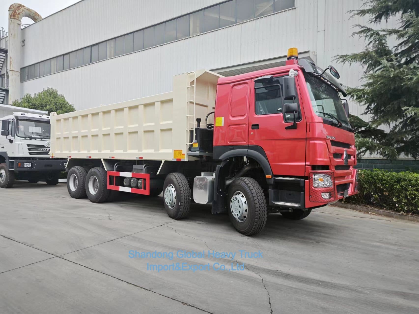 HOWO 7 8X4 371HP Tipper Yenilenmiş Sinotruk HOWO Çöp Kamyonu 371HP 12 lastik