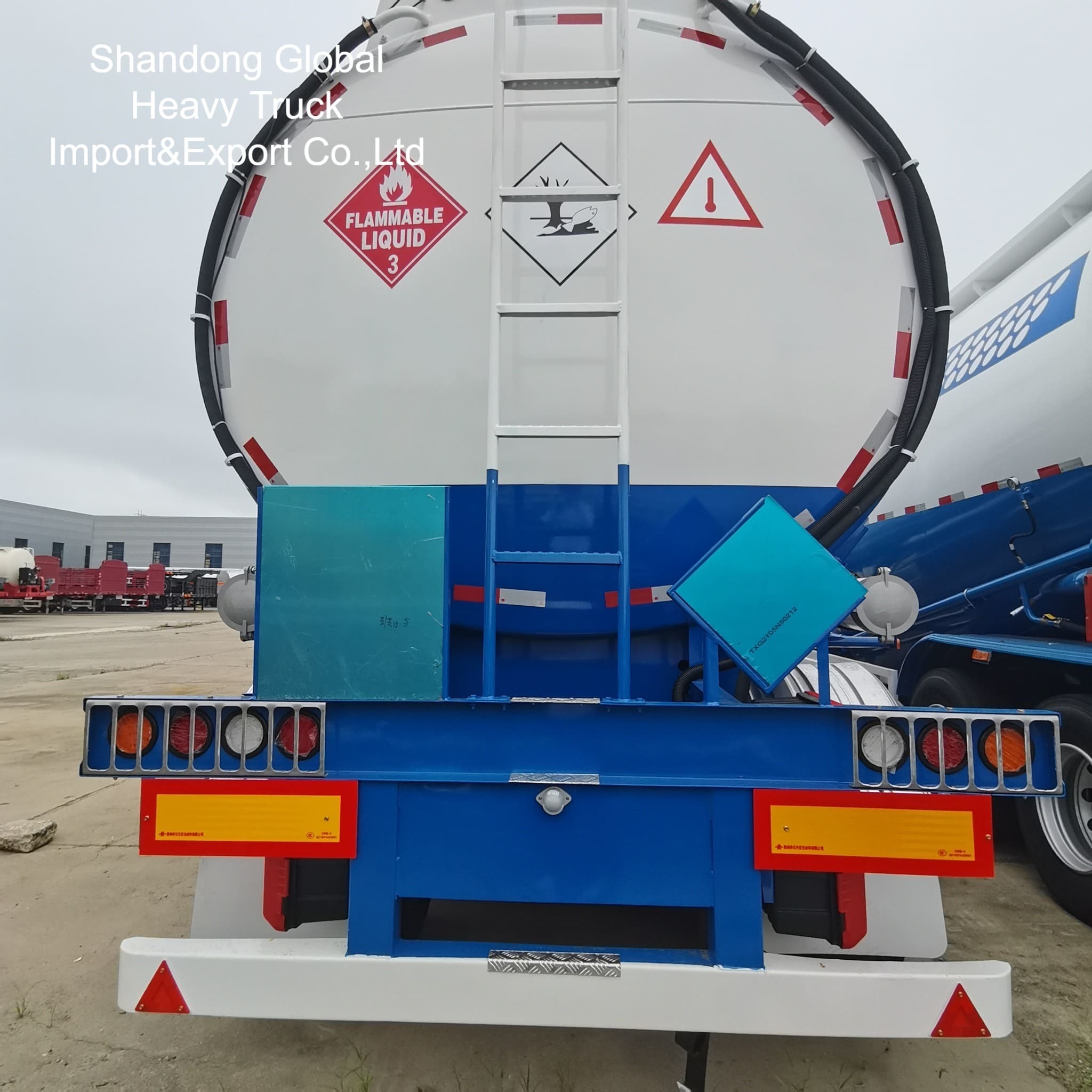 3-Akslı 45000L Dizel Benzin Tanker Yarı Römork ABS Frenli
